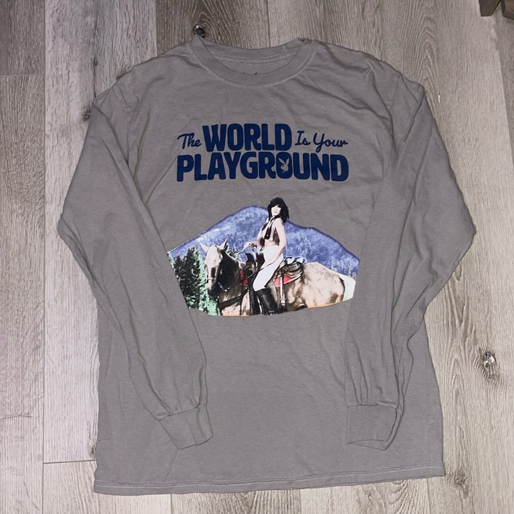 Grey playboy x urban outfitters long sleeve